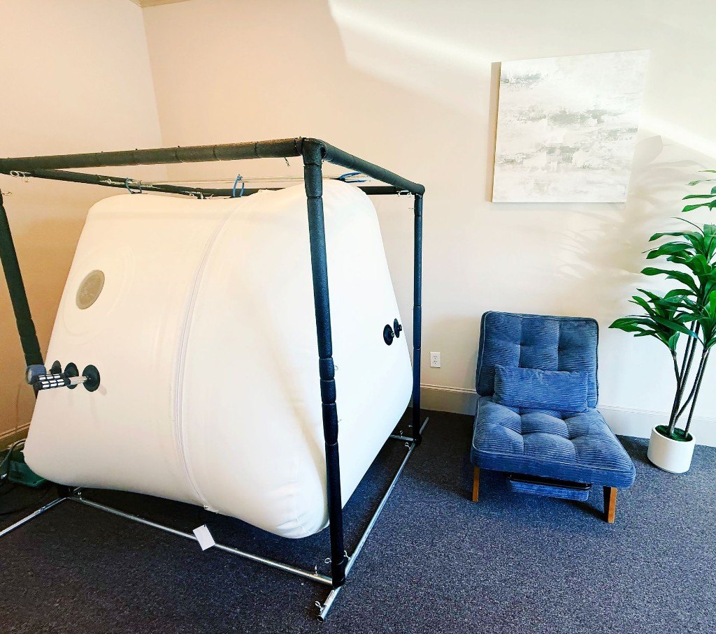 Cámara soft-shell con sillón lounge — a la venta