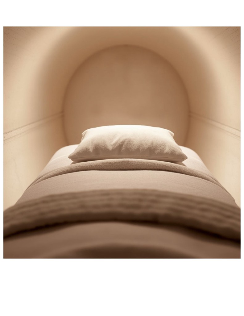 Comfortable bed inside the mild hyperbaric chamber